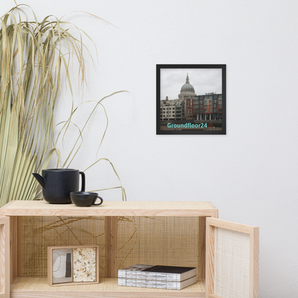 St. Paul's Cathedral Framed poster with Groundfloor24 Logo
