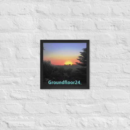Beautiful Sunset Sinari Framed poster with Groundfloor24 without House Logo