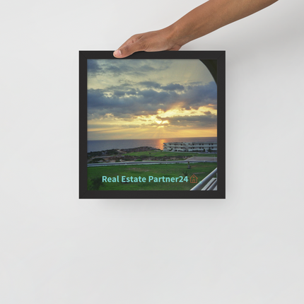 Natural View Framed poster with realestatepartner24 with house Logo