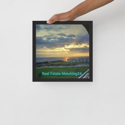 Natural View Framed poster with realestatematching24 without key Logo