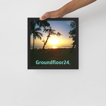 Beautiful Sea View Framed poster with Groundfloor24 without House Logo