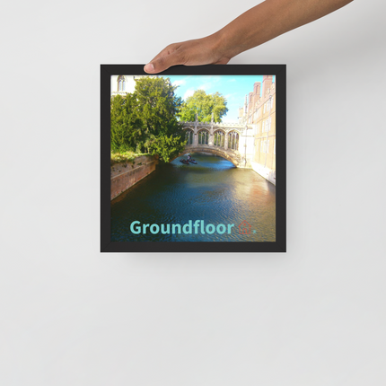 Beautiful Canel Framed poster with Groundfloor with House Logo