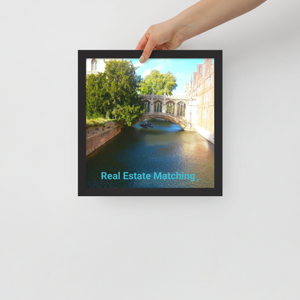 Beautiful Canel Framed poster with realestatematching without key Logo