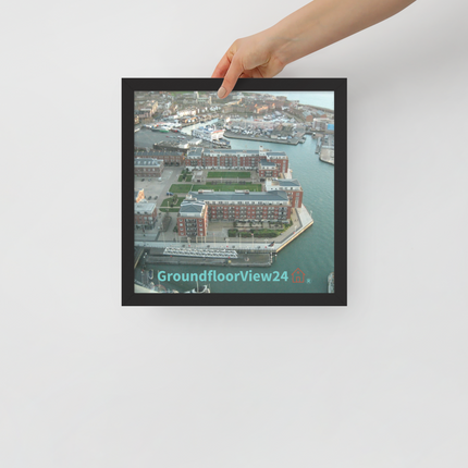 Nice City Framed poster with groundfloorview24 with House Logo