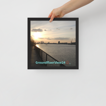 Awesome River View Framed poster with groundfloorview24 with House Logo