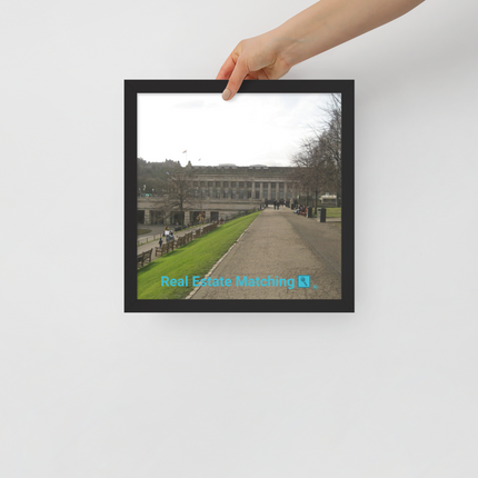 Majestic Palace Framed poster with realestatematching with key Logo