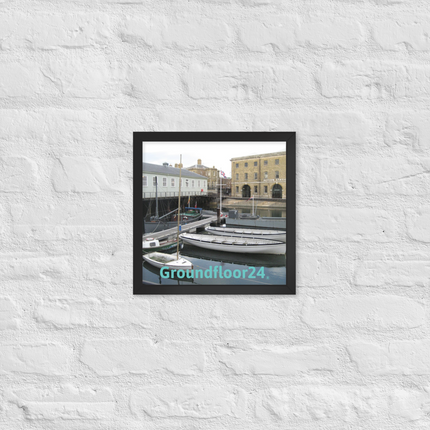 Boat on Water Framed poster with Groundfloor24 without House Logo