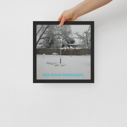 Winter Wonderland Framed poster with realestatematching24 without key Logo