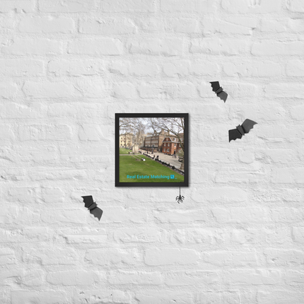 Beautiful Park Framed poster with realestatematching with key Logo