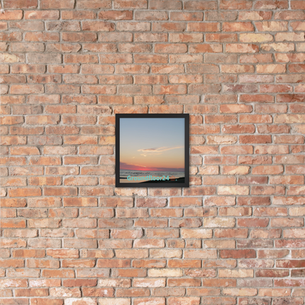 Sunset Sinari Framed poster with Groundfloor24 Logo