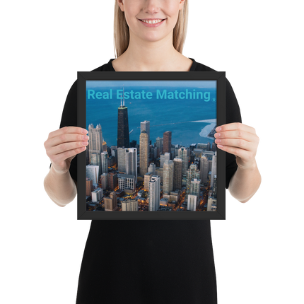 Beutiful Sinari Framed poster with Real Estate Matching Logo