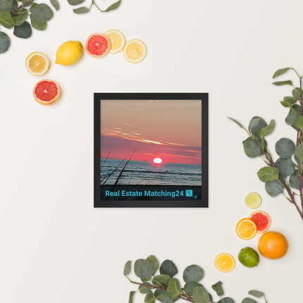 Beautiful Framed poster with Real Estate Matching24 Logo