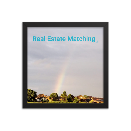 The Rainbow Sinari Framed poster with Real Estate Matching Logo