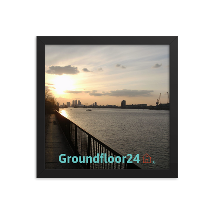 Awesome River View Framed poster with Groundfloor24 with House Logo