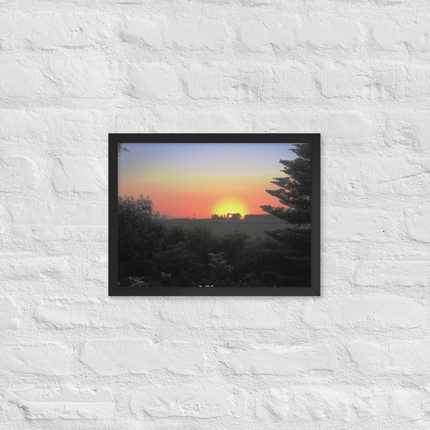 Beautiful Sunset Sinari Framed poster with Groundfloor24 with House Logo