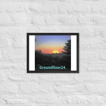 Beautiful Sunset Sinari Framed poster with Groundfloor24 without House Logo