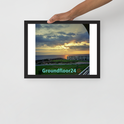 Natural View Framed poster with Groundfloor24 with House Logo
