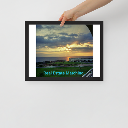 Natural View Framed poster with realestatematching without key Logo