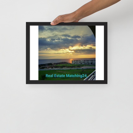 Natural View Framed poster with realestatematching24 without key Logo