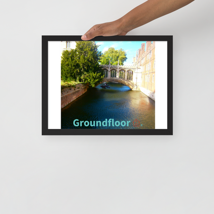 Beautiful Canel Framed poster with Groundfloor with House Logo