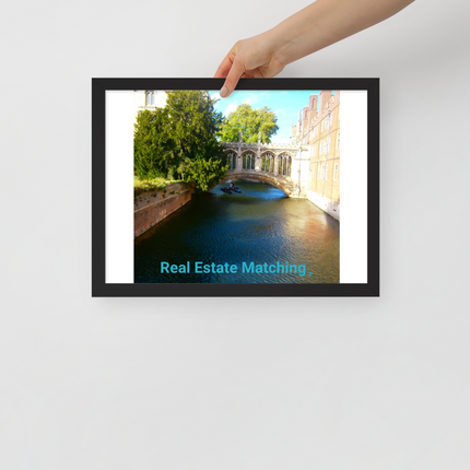 Beautiful Canel Framed poster with realestatematching without key Logo