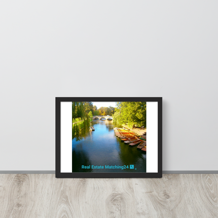 Beautiful Nature Framed poster with realestatematching24 with key Logo