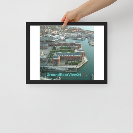 Nice City Framed poster with groundfloorview24 with House Logo