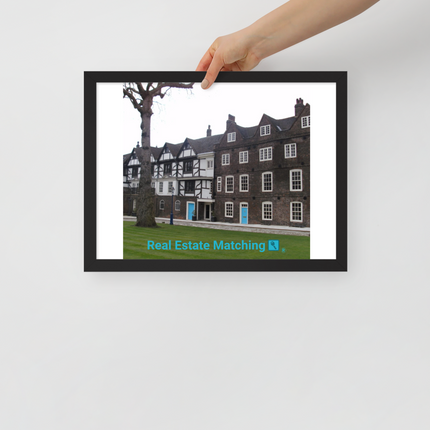 Beautiful Palace Framed poster with realestatematching with key Logo