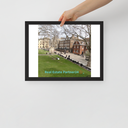 Beautiful Park Framed poster with realestatepartner24 with house Logo
