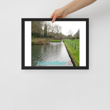Lakeside Beauty Framed poster with Groundfloor with House Logo
