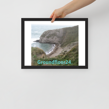 Sea & Hills Framed poster with Groundfloor24 without House Logo