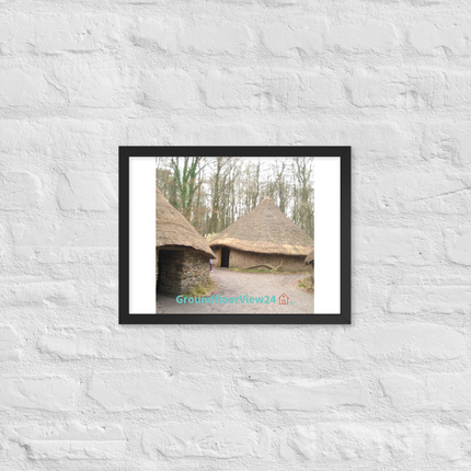 Village Charm Framed poster with groundfloorview24 with House Logo