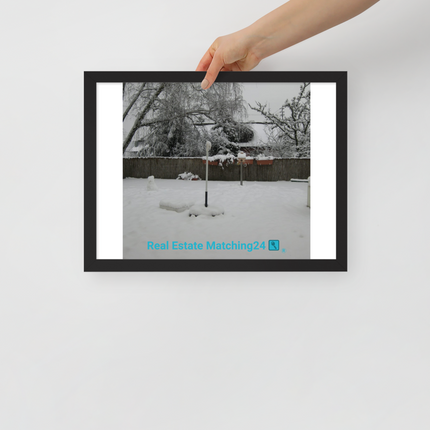 Winter Wonderland Framed poster with realestatematching24 with key Logo