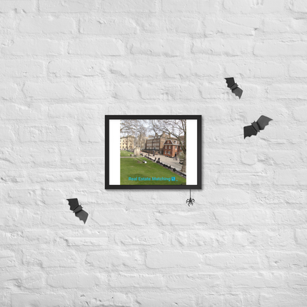 Beautiful Park Framed poster with realestatematching with key Logo