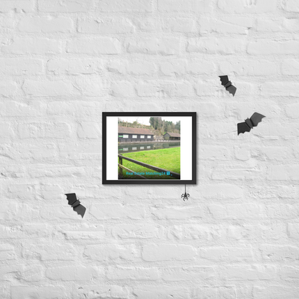 Lakeside Serenity Framed poster with realestatematching24 with key Logo