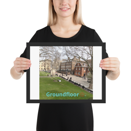 Beautiful Park Framed poster with Groundfloor with House Logo