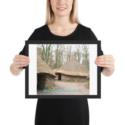 Village Charm Framed poster with realestatepartner24 with house Logo