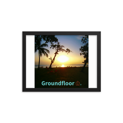 Beautiful Sea View Framed poster with Groundfloor with House Logo