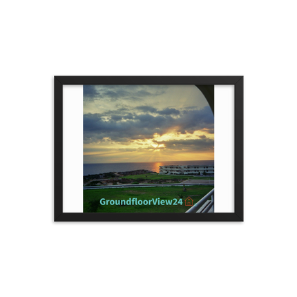 Natural View Framed poster with groundfloorview24 with House Logo