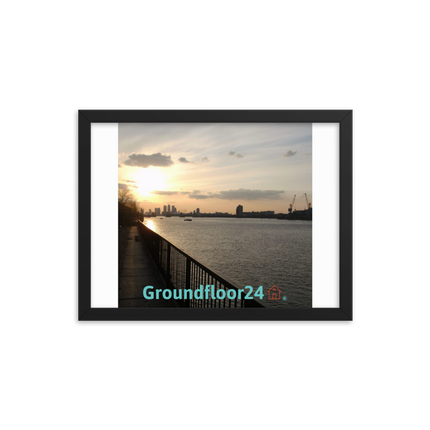 Awesome River View Framed poster with Groundfloor24 with House Logo