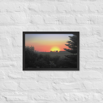 Beautiful Sunset Sinari Framed poster with Groundfloor24 with House Logo