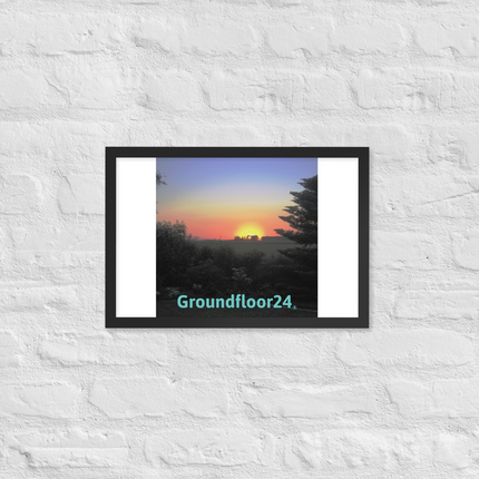 Beautiful Sunset Sinari Framed poster with Groundfloor24 without House Logo