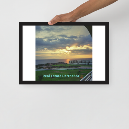Natural View Framed poster with realestatepartner24 with house Logo