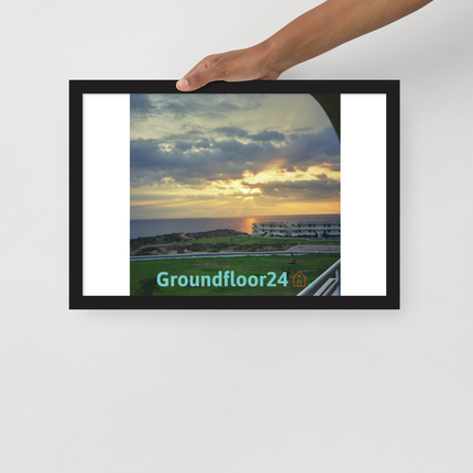 Natural View Framed poster with Groundfloor24 with House Logo