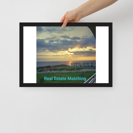 Natural View Framed poster with realestatematching without key Logo