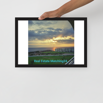 Natural View Framed poster with realestatematching24 without key Logo