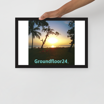 Beautiful Sea View Framed poster with Groundfloor24 without House Logo