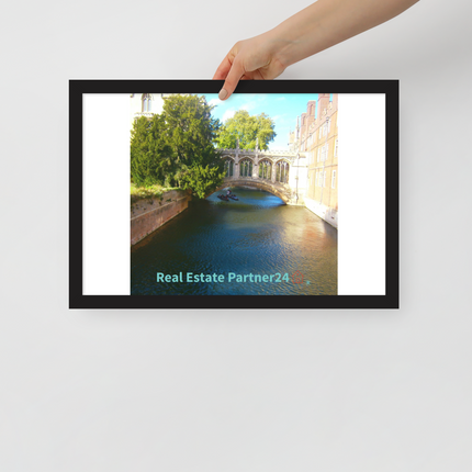 Beautiful Canel Framed poster with realestatepartner24 with house Logo
