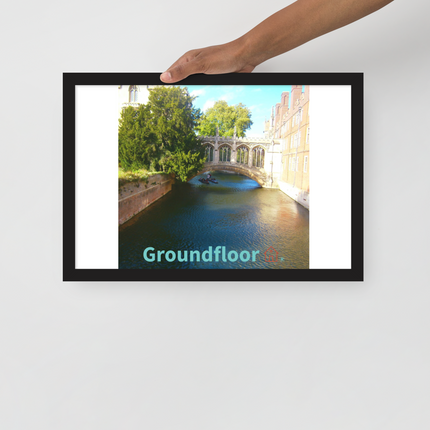 Beautiful Canel Framed poster with Groundfloor with House Logo
