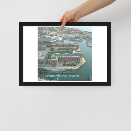 Nice City Framed poster with groundfloorview24 with House Logo